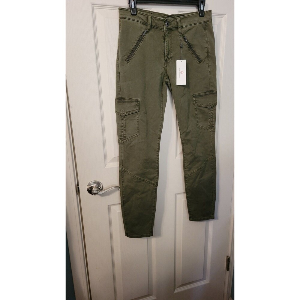 AG Adriano Goldschmied NWT The Whitt Super Skinny Cargo Pants Olive Green 27